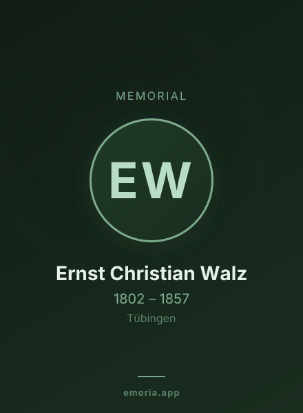 Memorial portrait of Ernst Christian Walz