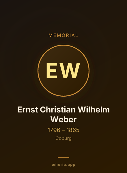 Memorial portrait of Ernst Christian Wilhelm Weber
