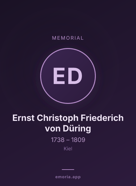 Memorial portrait of Ernst Christoph Friederich von Düring