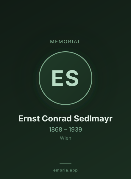 Memorial portrait of Ernst Conrad Sedlmayr