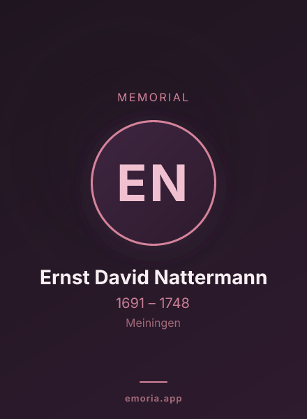 Memorial portrait of Ernst David Nattermann