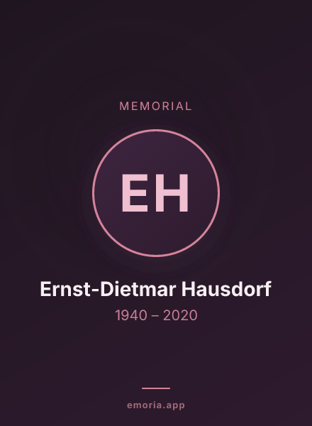 Memorial portrait of Ernst-Dietmar Hausdorf