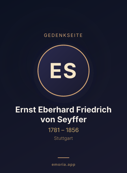 Gedenkportrait von Ernst Eberhard Friedrich von Seyffer