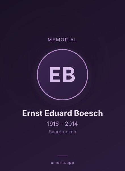 Memorial portrait of Ernst Eduard Boesch