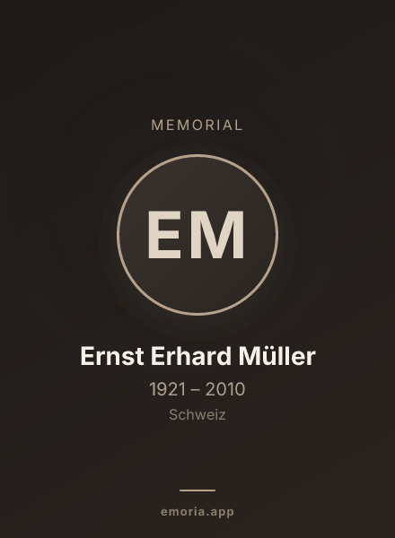 Memorial portrait of Ernst Erhard Müller