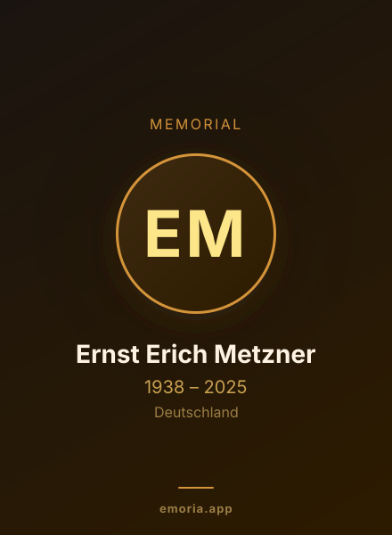 Memorial portrait of Ernst Erich Metzner