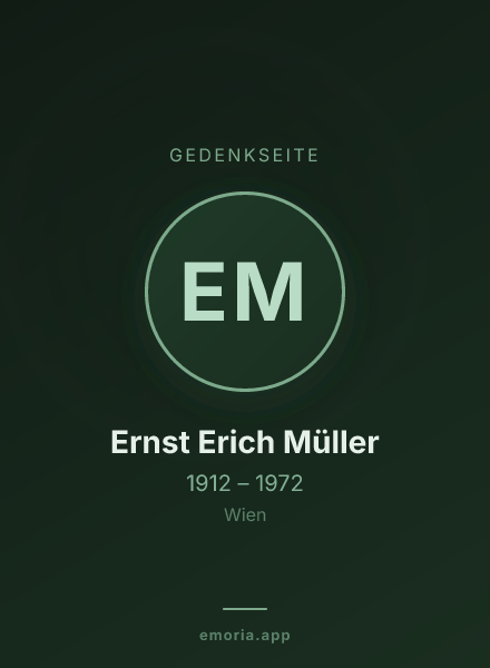 Gedenkportrait von Ernst Erich Müller
