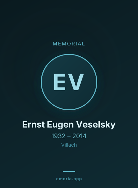 Memorial portrait of Ernst Eugen Veselsky
