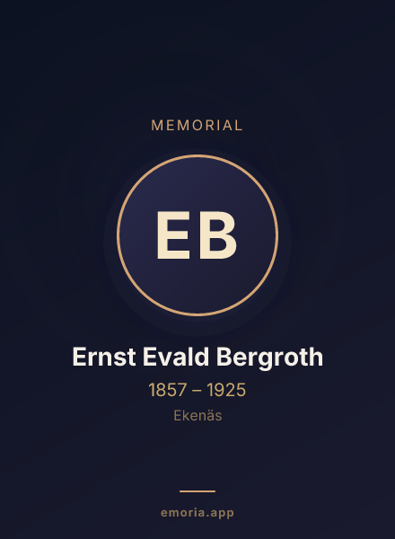 Memorial portrait of Ernst Evald Bergroth
