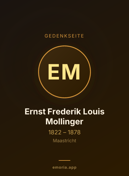 Gedenkportrait von Ernst Frederik Louis Mollinger