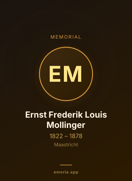 Memorial portrait of Ernst Frederik Louis Mollinger