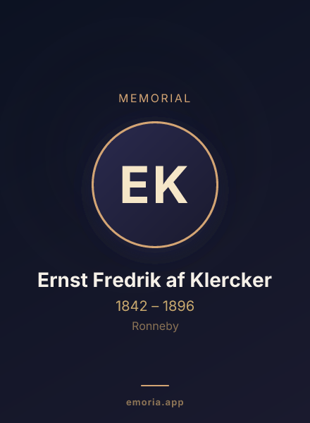 Memorial portrait of Ernst Fredrik af Klercker
