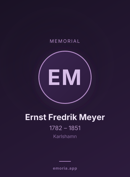 Memorial portrait of Ernst Fredrik Meyer