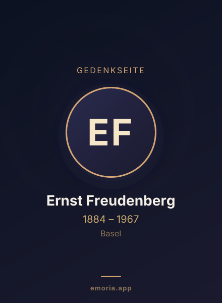 Gedenkportrait von Ernst Freudenberg
