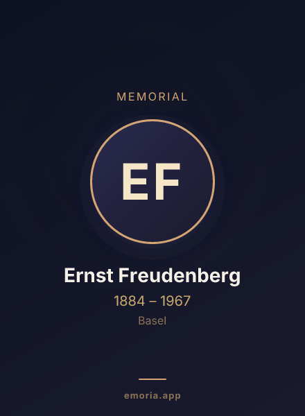 Memorial portrait of Ernst Freudenberg