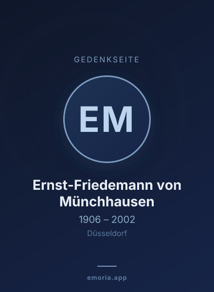 Gedenkportrait von Ernst-Friedemann von Münchhausen