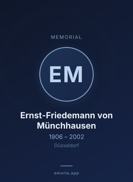 Memorial portrait of Ernst-Friedemann von Münchhausen