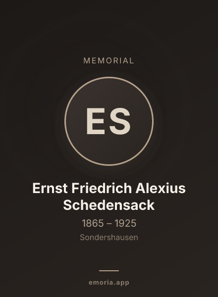 Memorial portrait of Ernst Friedrich Alexius Schedensack