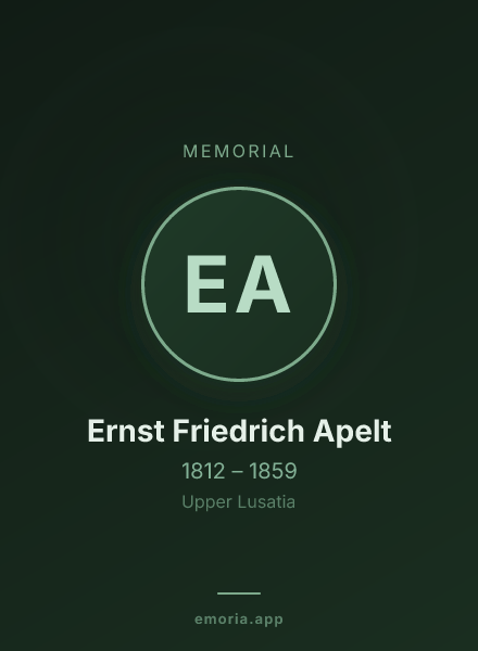 Memorial portrait of Ernst Friedrich Apelt