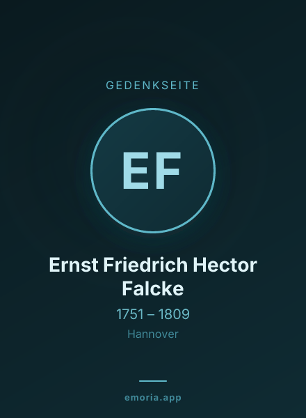 Gedenkportrait von Ernst Friedrich Hector Falcke