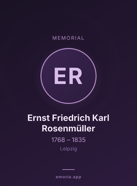 Memorial portrait of Ernst Friedrich Karl Rosenmüller