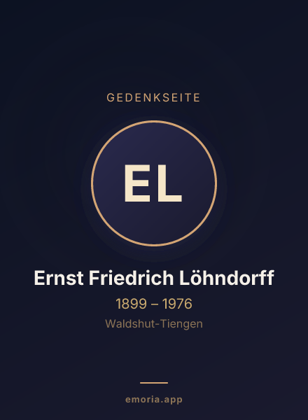 Gedenkportrait von Ernst Friedrich Löhndorff