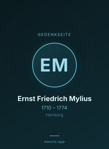 Gedenkportrait von Ernst Friedrich Mylius