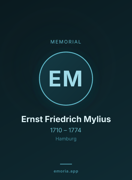 Memorial portrait of Ernst Friedrich Mylius
