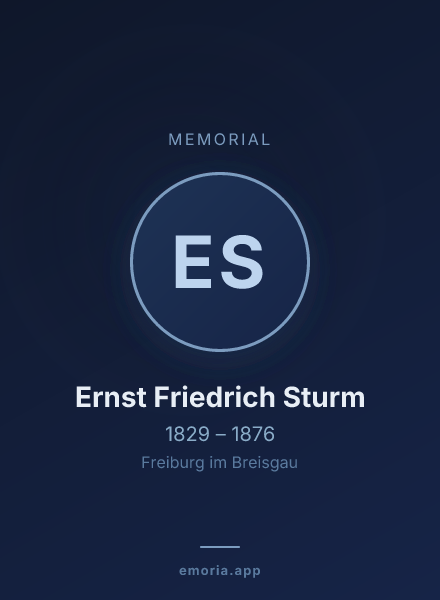 Memorial portrait of Ernst Friedrich Sturm