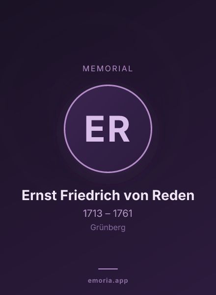 Memorial portrait of Ernst Friedrich von Reden