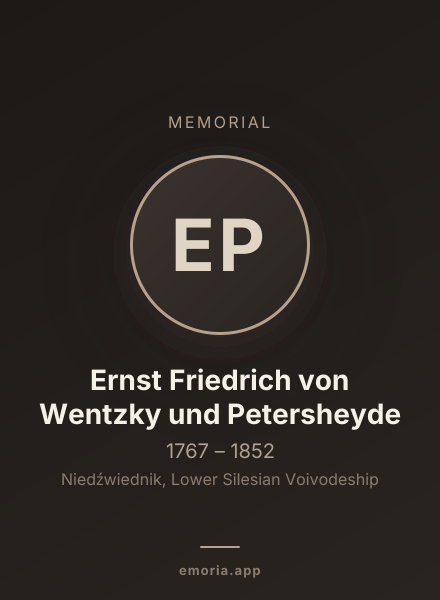 Memorial portrait of Ernst Friedrich von Wentzky und Petersheyde