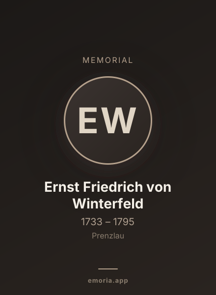 Memorial portrait of Ernst Friedrich von Winterfeld