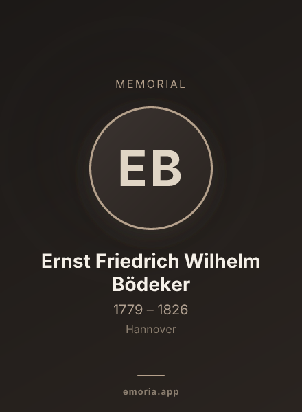 Memorial portrait of Ernst Friedrich Wilhelm Bödeker