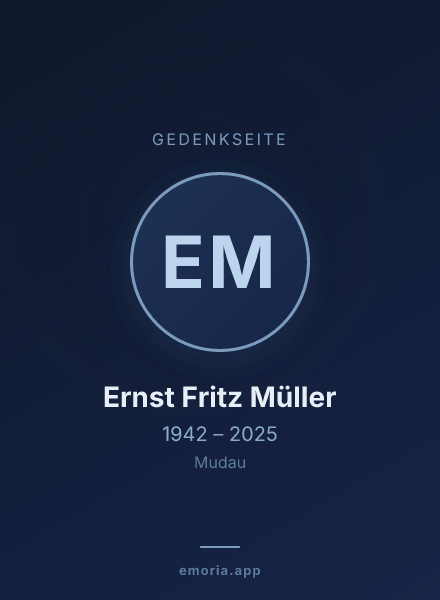 Gedenkportrait von Ernst Fritz Müller