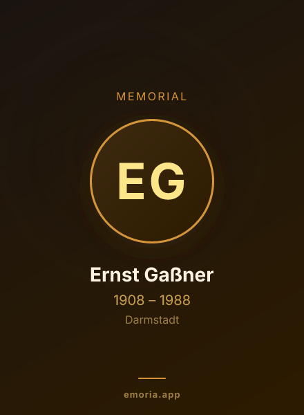 Memorial portrait of Ernst Gaßner