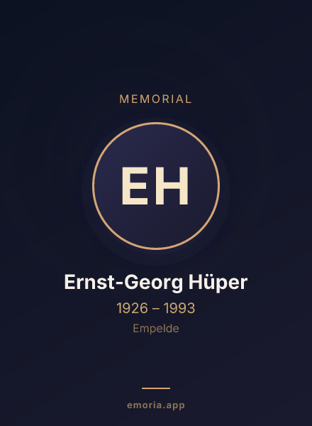 Memorial portrait of Ernst-Georg Hüper