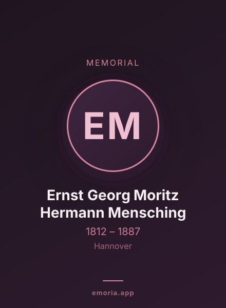 Memorial portrait of Ernst Georg Moritz Hermann Mensching