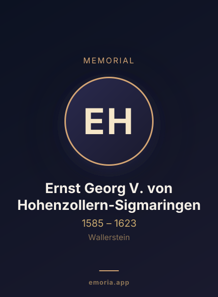Memorial portrait of Ernst Georg V. von Hohenzollern-Sigmaringen