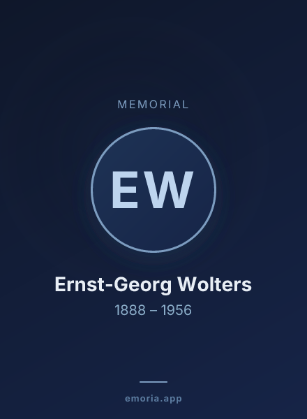 Memorial portrait of Ernst-Georg Wolters