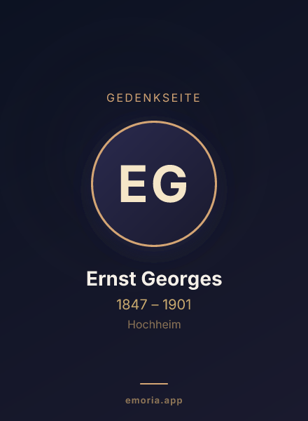 Gedenkportrait von Ernst Georges