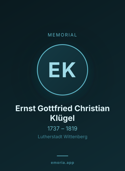 Memorial portrait of Ernst Gottfried Christian Klügel