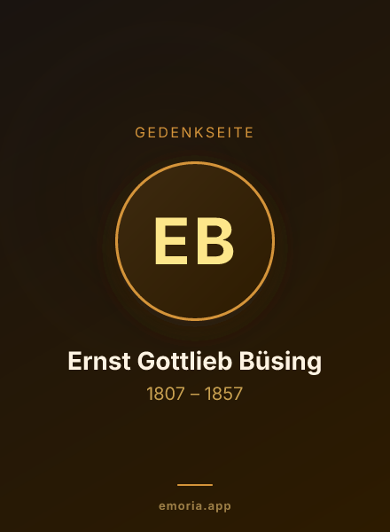 Gedenkportrait von Ernst Gottlieb Büsing