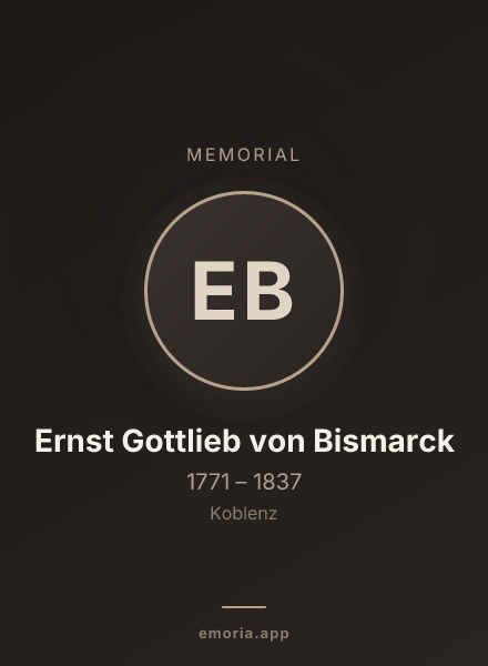Memorial portrait of Ernst Gottlieb von Bismarck