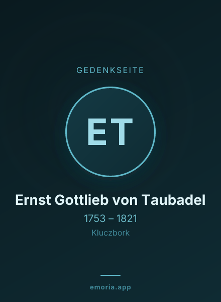 Gedenkportrait von Ernst Gottlieb von Taubadel