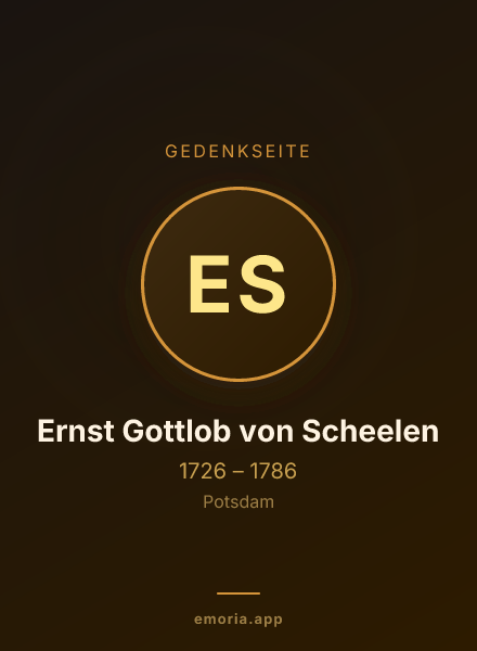 Gedenkportrait von Ernst Gottlob von Scheelen