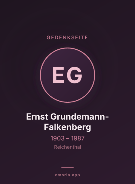 Gedenkportrait von Ernst Grundemann-Falkenberg