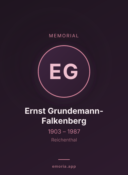 Memorial portrait of Ernst Grundemann-Falkenberg