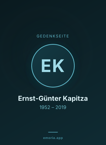 Gedenkportrait von Ernst-Günter Kapitza