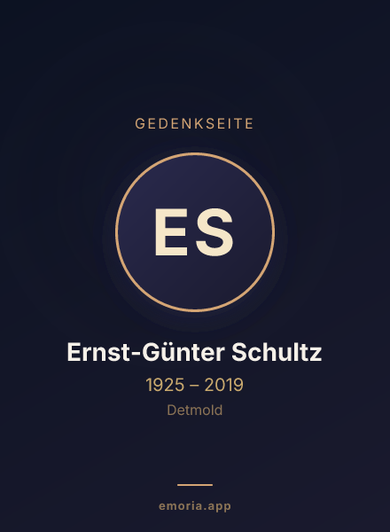 Gedenkportrait von Ernst-Günter Schultz