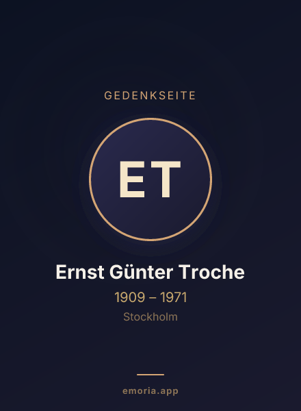 Gedenkportrait von Ernst Günter Troche